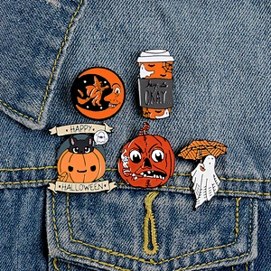 Custom Soft Enamel Halloween Lapel Pin with Rubber Backing