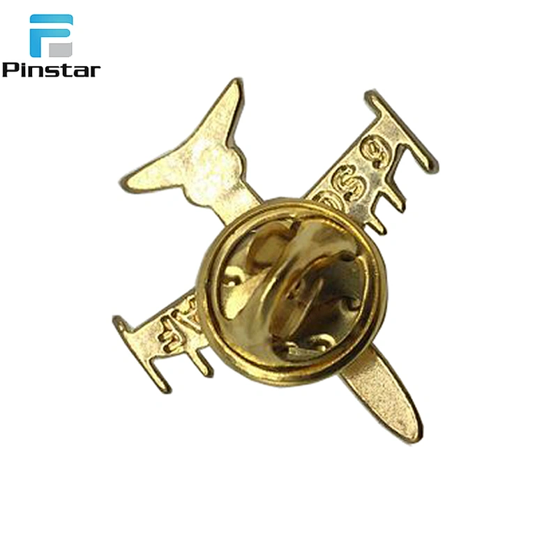 Men Gold Silver Metal 3D Model Airplane Aircraft Lapel Pins China