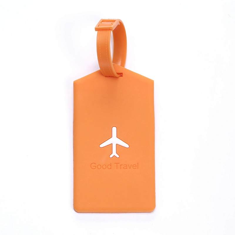 Silicon rubber luggage tag soft rubber luggage tag travel bag tag identification card label PVC luggage card.
