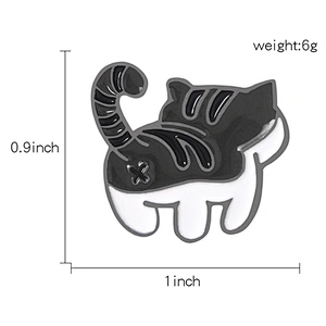 Wholesale In Stock Animal Characters Soft Enamel Pins Cute Cat Back Badge Lapel Pin