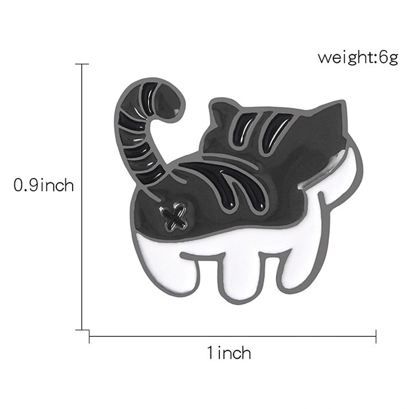 Wholesale In Stock Animal Characters Soft Enamel Pins Cute Cat Back Badge Lapel Pin