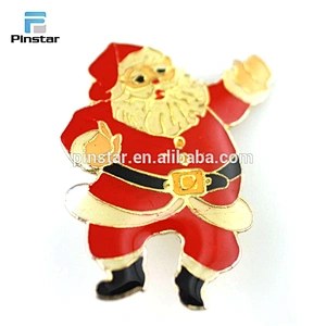 China gift custom christmas metal soft enamel lapel pin badge with logo
