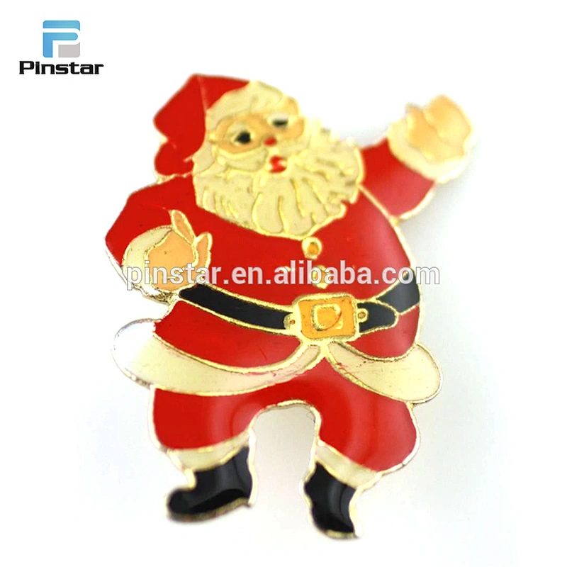 China gift custom christmas metal soft enamel lapel pin badge with logo