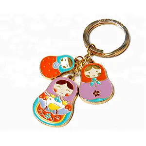 3D custom Logo Zinc alloy plating metal soft enamel keychains