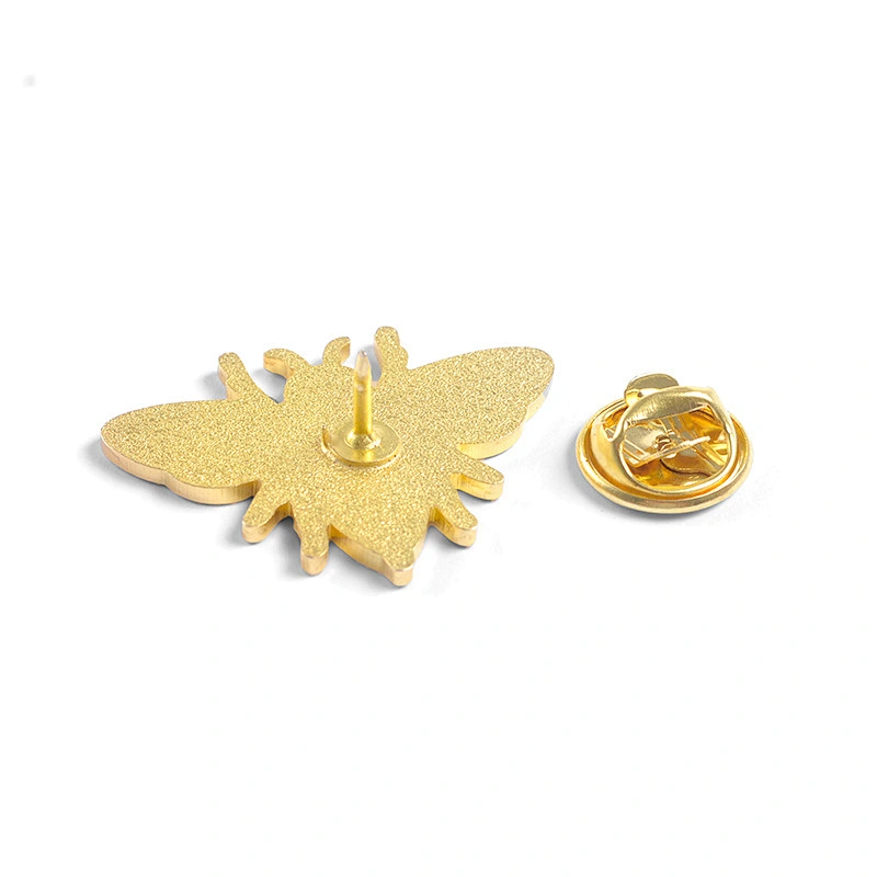 Enamel Pin Manufacture Soft Enamel Gold Metal Bee Pins Custom