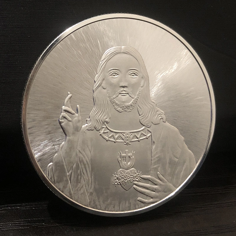 Factory Wholesale In Stock Collectable Souvenir Religious Challenge Coin 18k 24k Gold Jesus Christ Coin