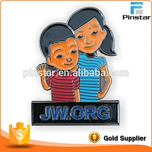 JW.ORG Caleb and Sophia Soft Enamel Lapel Pin Manufacturers China