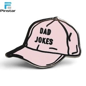 Fashion baseball cap custom hard enamel metal lapel pin badges for hat