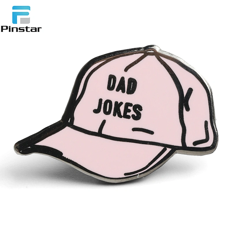 Fashion baseball cap custom hard enamel metal lapel pin badges for hat