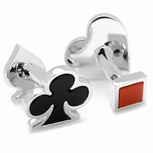 Fashion Men Stainless Steel card Cufflinks Manufacturer