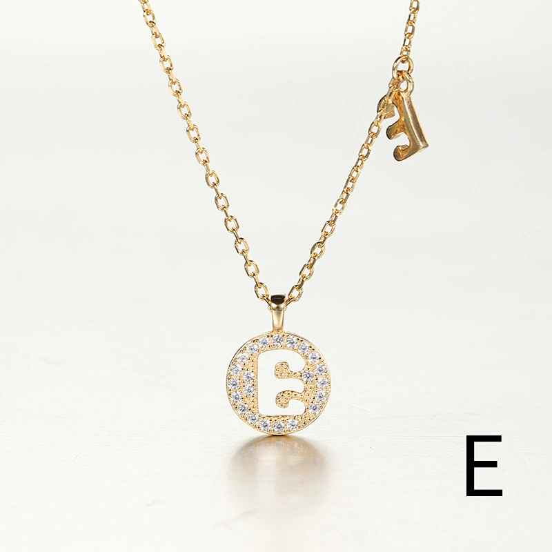 S925 sterling silver European and American jewelry creative Letters A-Z Necklace for Female/Girfriend