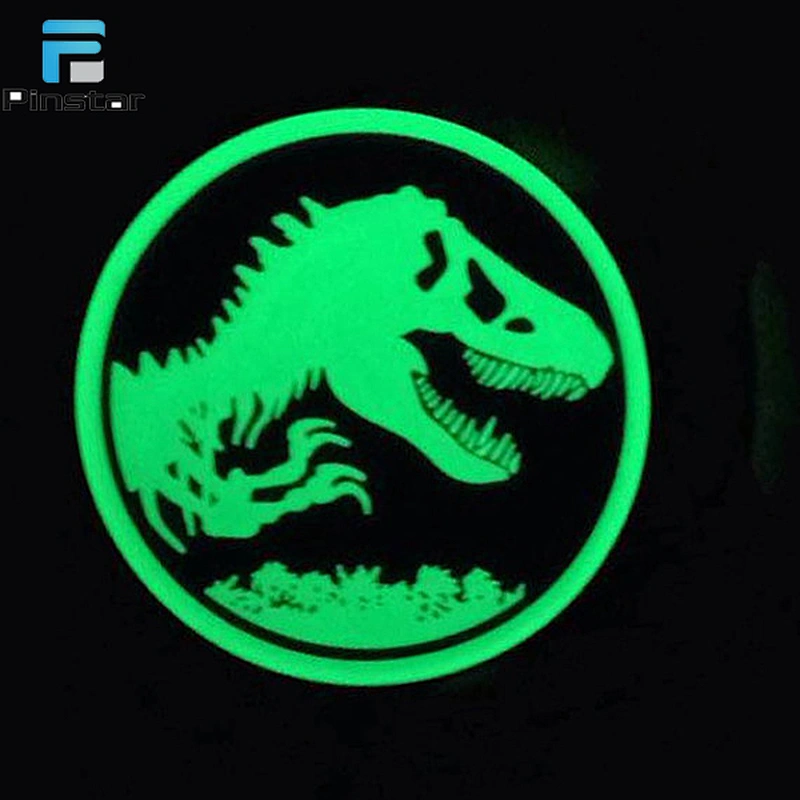 Manufacture rubber badge custom glow in the dark pvc patch