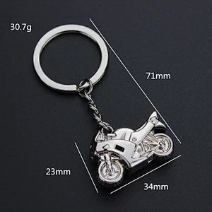 Customized 3D motorcycle metal key chain for wholesale