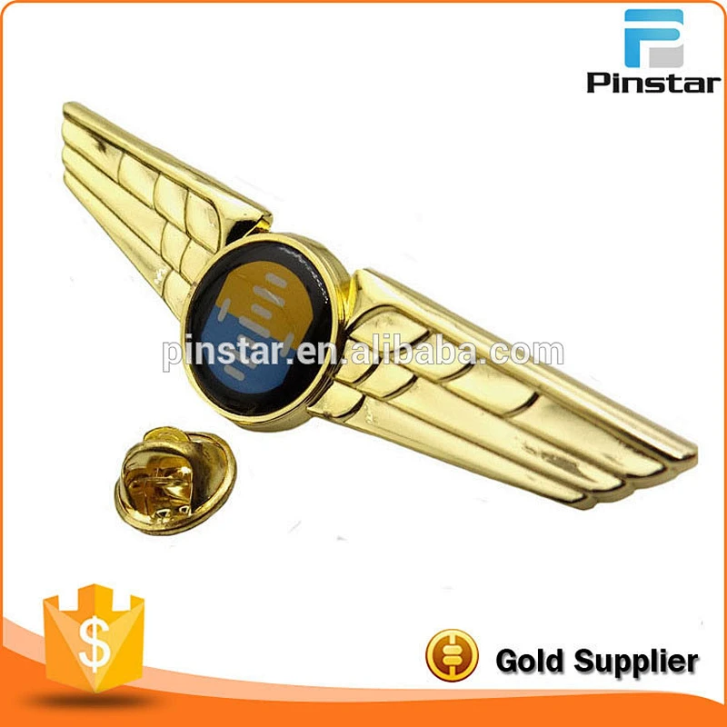 Personal Custom Exquisite Cheap Metal Pilot Wing Eagle Badge Pins
