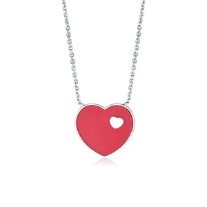 metal Heart shape Hard enamel gold plating Necklace Pendant