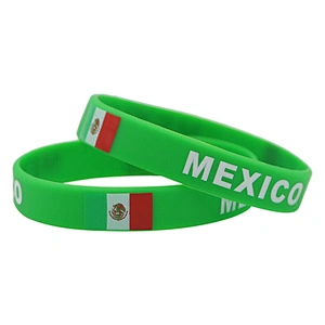 Promotional Eco-Friendly Country Usa Flags Rubber Silicone Bracelet