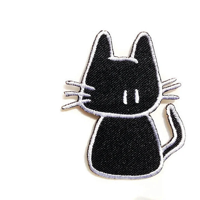 cat and dog shape embroidery design patch iron on backing