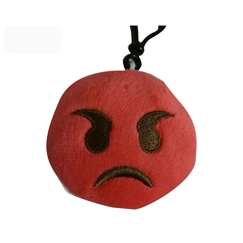 Wholesale Cheap Promotional Gift Soft Toys Custom Smiley Whatsapp Emoji Plush Keychain