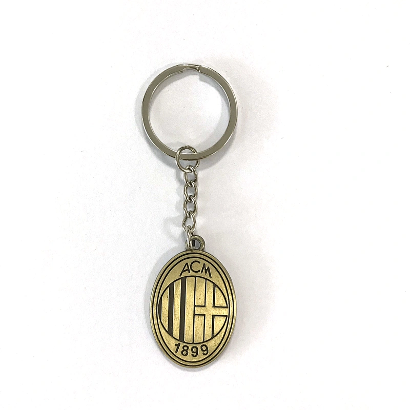 Antique Copper Football Team Keychains Metal Keychain Football Club