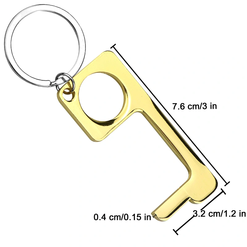 Hot Sale In Stock Multi Tool No Touch Opener Key Chain Hands Free Door Opener