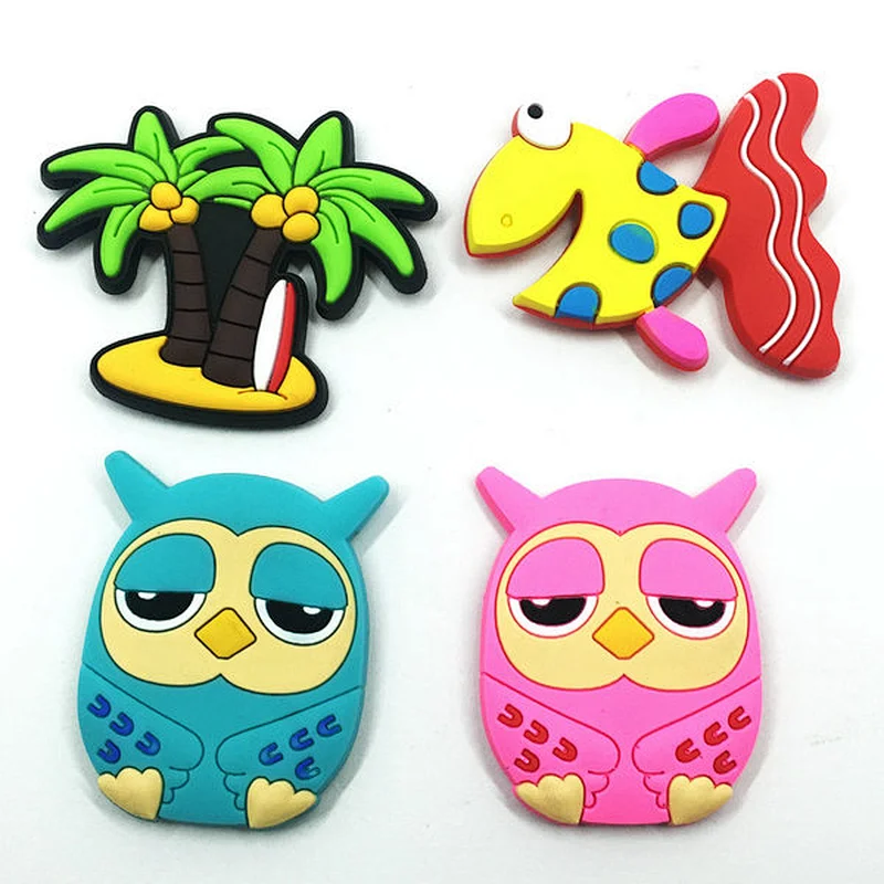 Custom PVC 3D different colorful cartoon rubber fridge magnet