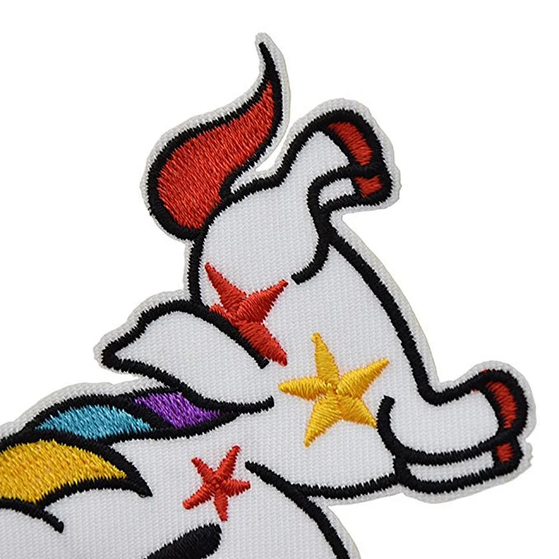 Factory supplier Custom cheap cute unicorn embroidery patch