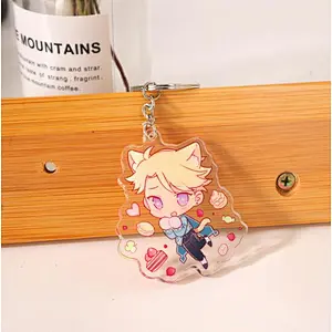 Low MOQ Wholesale acrylic keychain custom shaker keychain acrylic