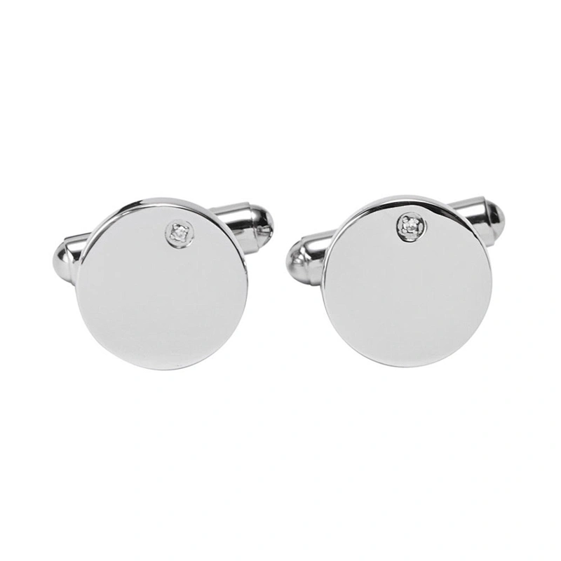 Suzhou Round Replica Box Mens Stainless Steel Custom Logo Cufflinks