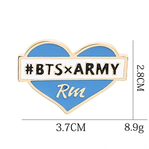 Korea Fashion Bangtan Boys BTS Enamel Pin with Different Names