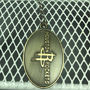 Antique Copper Pendant Metal Bag Keychains Basketball Team keychain