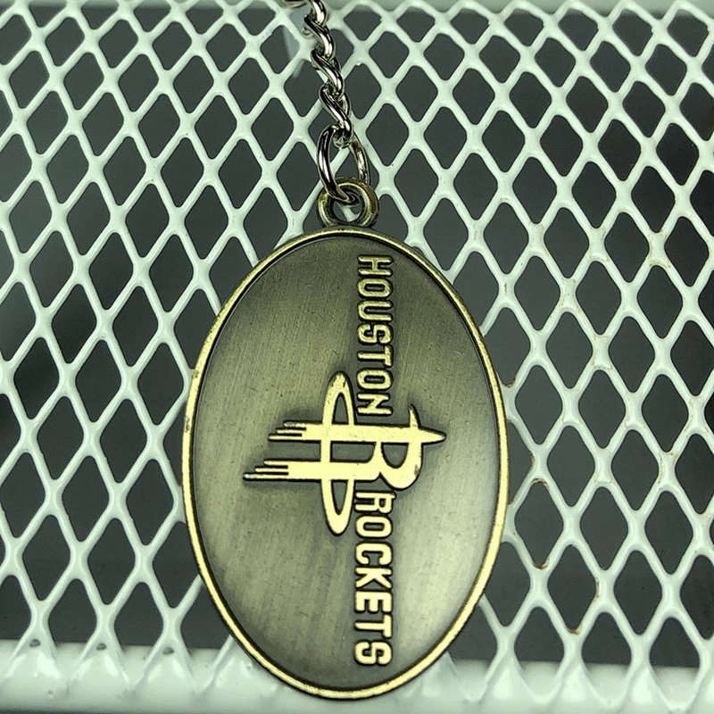 Antique Copper Pendant Metal Bag Keychains Basketball Team keychain