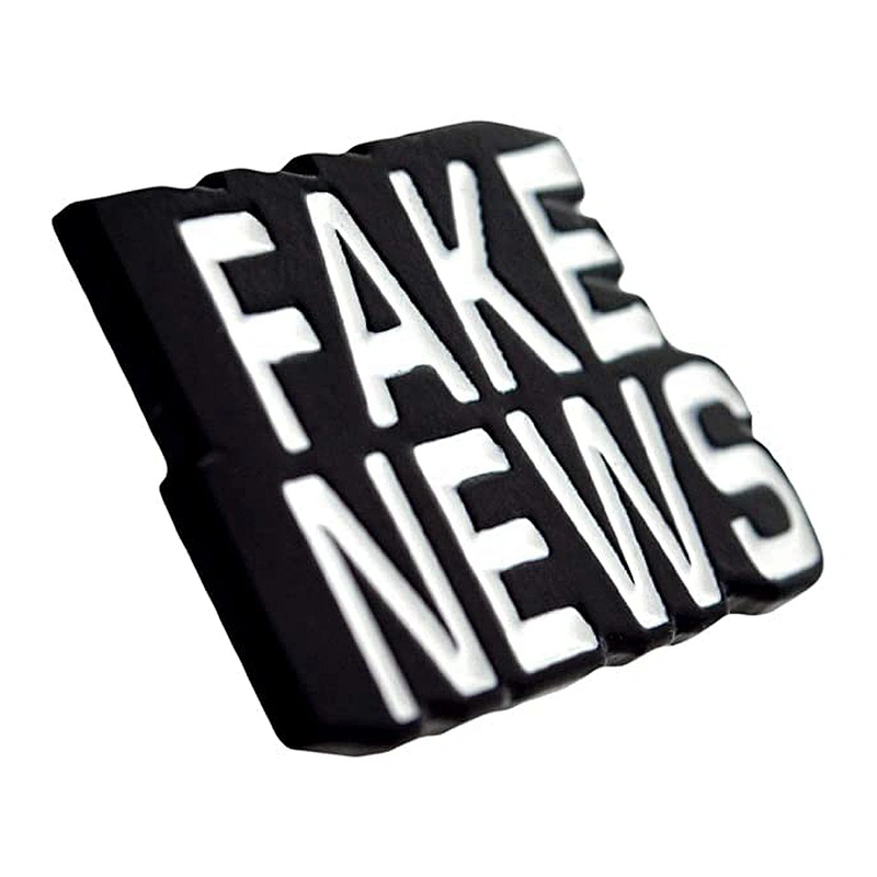 Fake News and Trump Enamel Pin Set