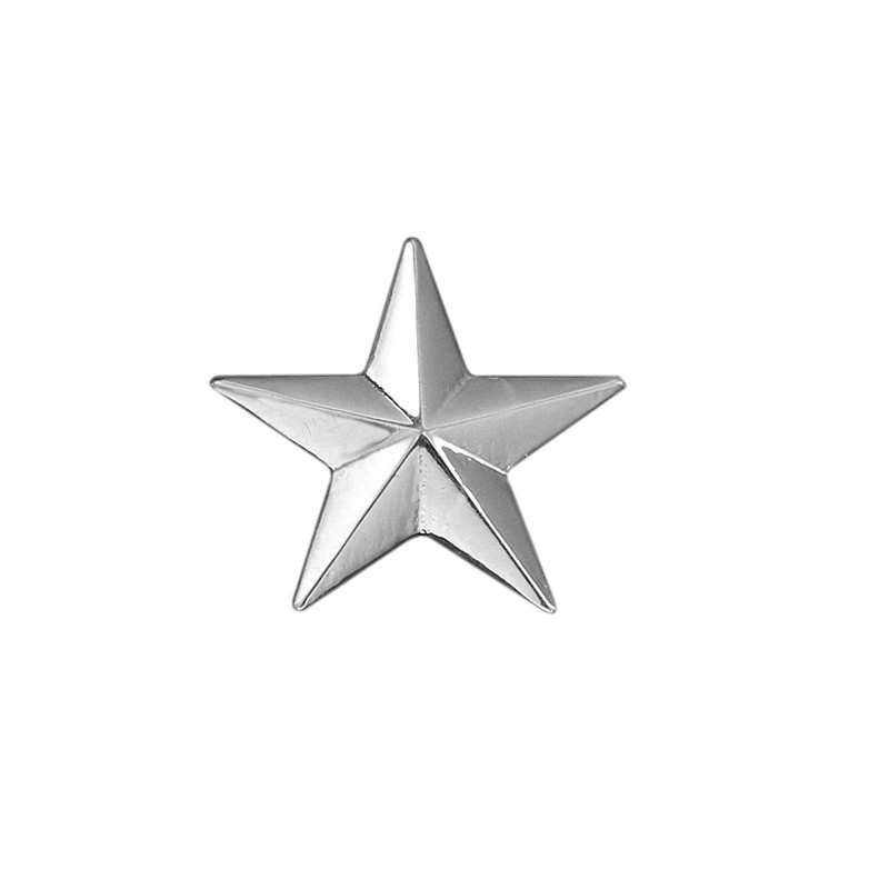 Gold and Silver Color Star Shaped Pin Badges
