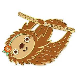 Hundreds Nice design sloths shape enamel lapel pin
