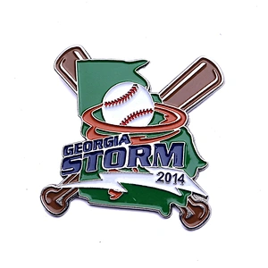 Custom Metal Soft Enamel Baseball Sport Lapel Pin Badge