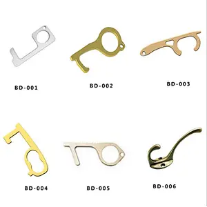 Edc Brass Door Opener keychain Anti virus, dust, bacteria, isolation