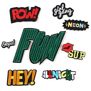 High Quality Custom English letters embroidery Patches