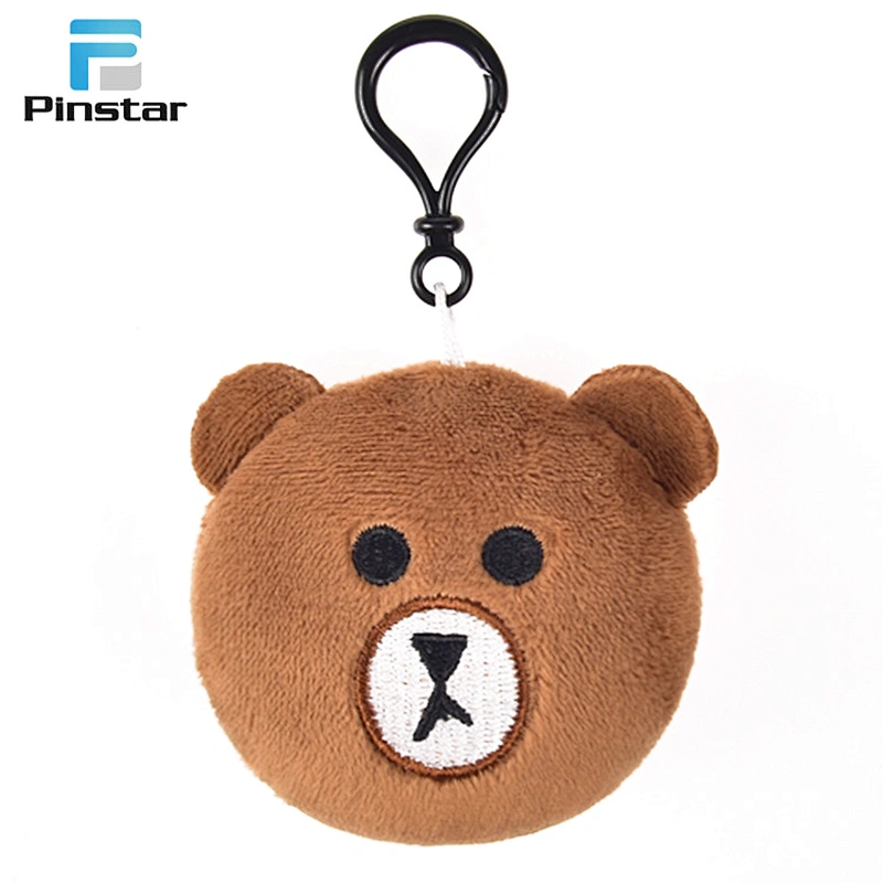 Wholesale cartoon pig or various types animal emoji plush keychains