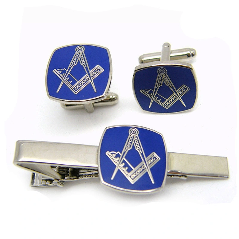 100% Factory Modern Personalized Black Metal Silver Cross Suit Tie Bar
