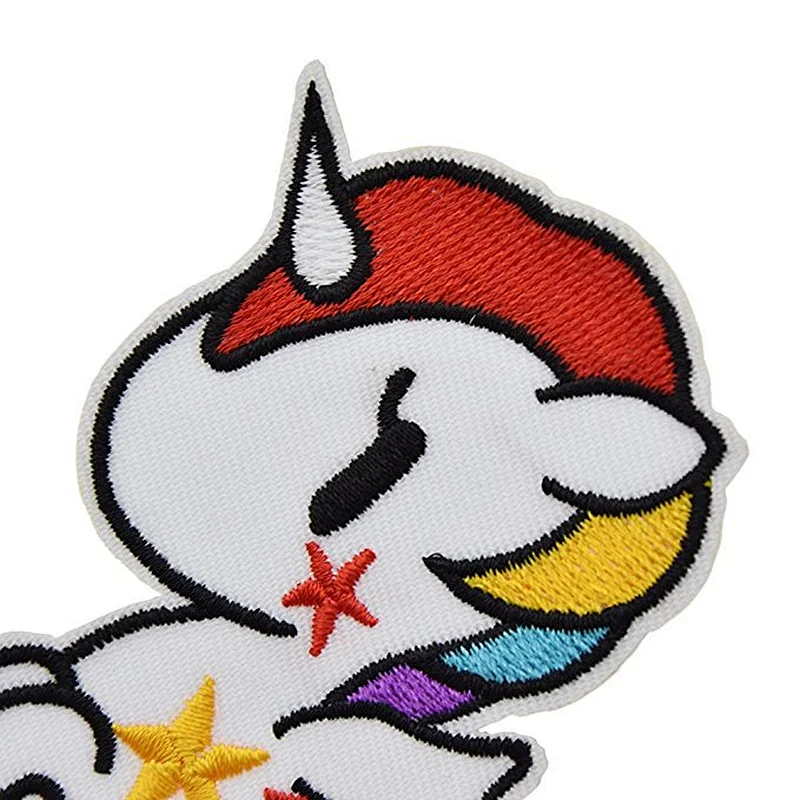 Factory supplier Custom cheap cute unicorn embroidery patch