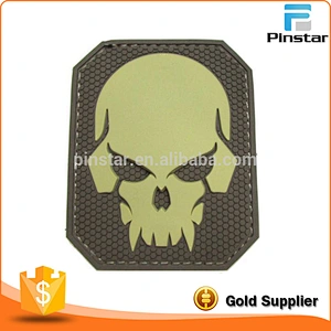 SKULL 3D PVC TACTICAL Rubber Logo BADGE US MORALE PVC PATCH