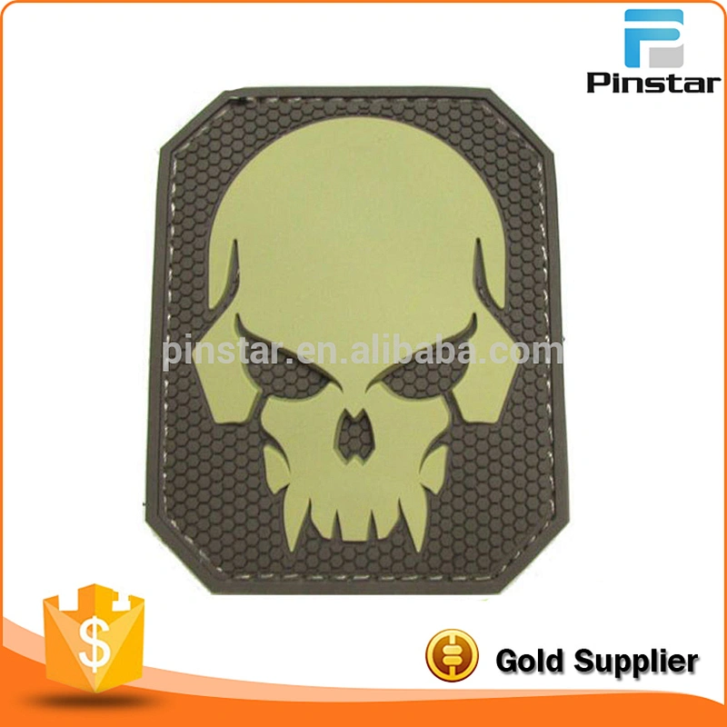 SKULL 3D PVC TACTICAL Rubber Logo BADGE US MORALE PVC PATCH