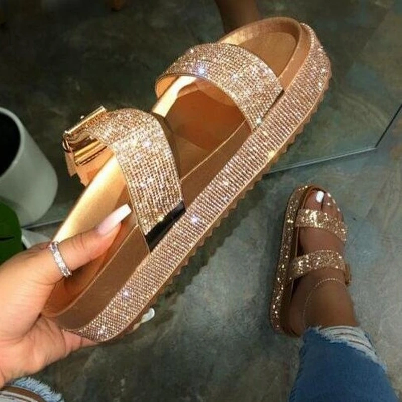 Beach Flat Shoes Flat Sandal Beautiful Bow slippers for ladies bandana slides