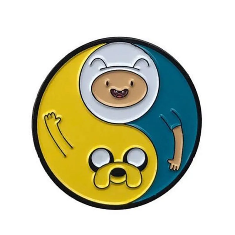 Enamel PIN YIN YANG FINN AND JAKE Hat Lapel Backpack Pin