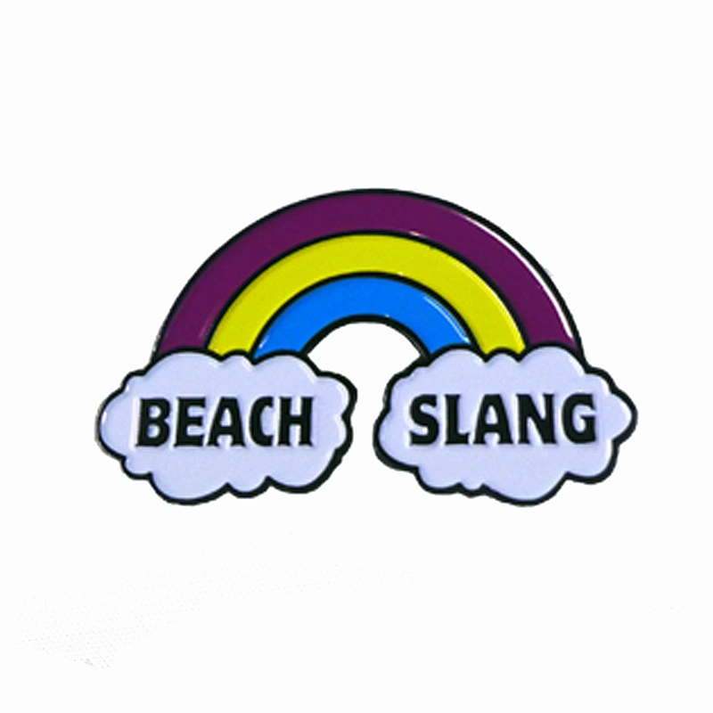 die casting alloy custom rainbow metal brooches pins
