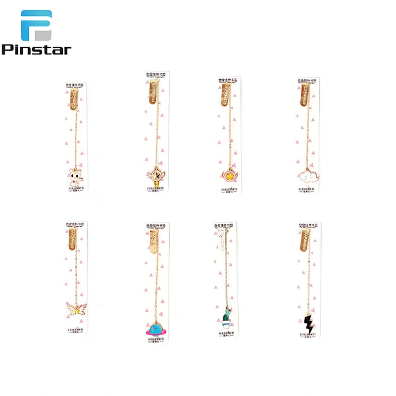 New fashion style korean metal pendant enamel bookmark