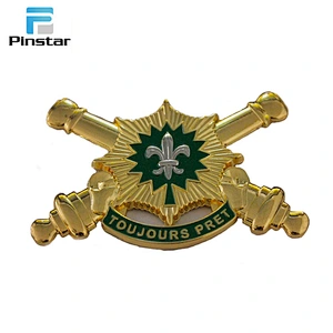 Factory direct selling good productions blue leaf lapel pin badges