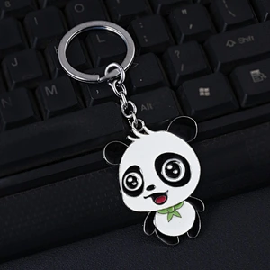 china factory bulk custom logo panda key chain
