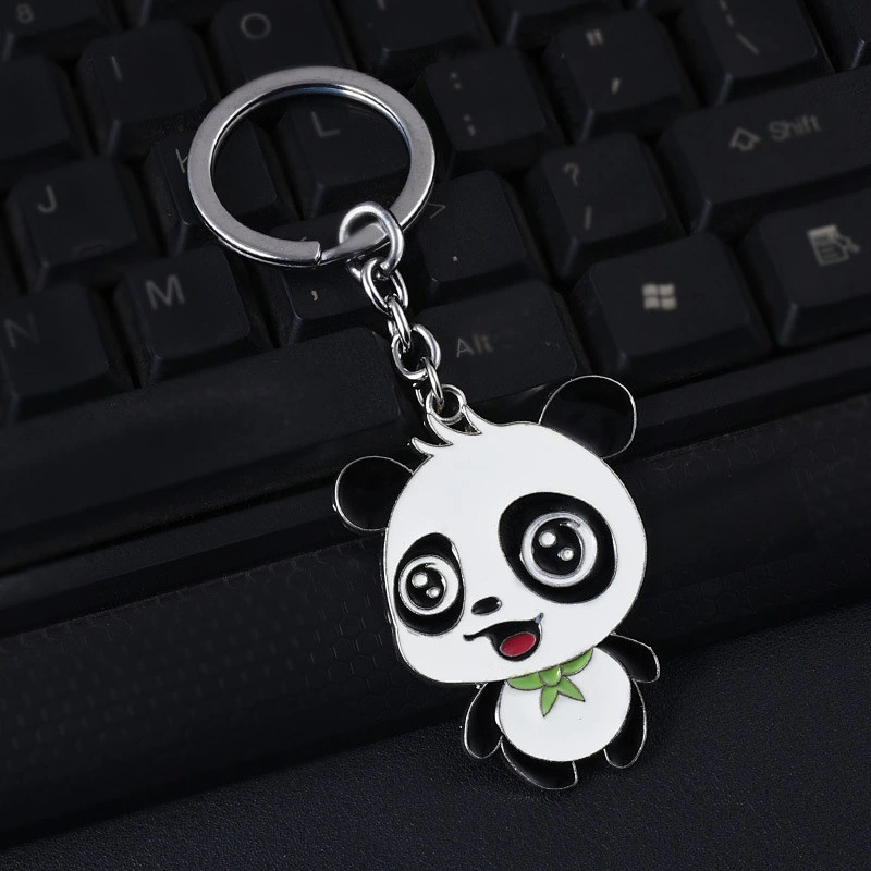 china factory bulk custom logo panda key chain