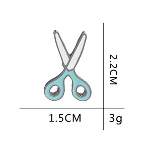 Factory Making Wholesale In Stock Gift Custom Hand Shear Pins Soft Enamel Scissor Enamel Pin